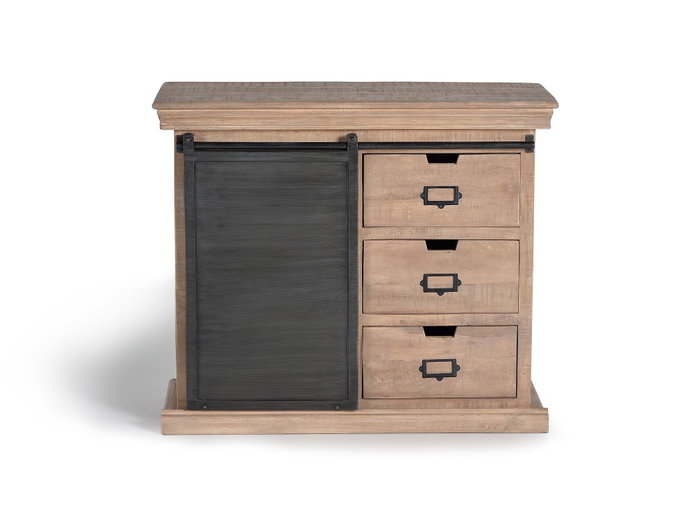 GINER Y COLOMER Cómoda de estilo industrial en madera de mango y metal